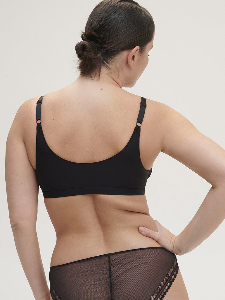 Weicher Triangel-BH mit Softcup - Schwarz
