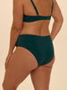 Bikini-Slip mit hohem Bund. - Smaragdgrün
