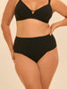 High-Waist-Bikinihose - Schwarz