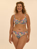 Bikinioberteil mit Bügel - Tropico-Print Weiß