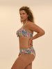 High-Waist-Bikinihose - Tropico-Print Weiß