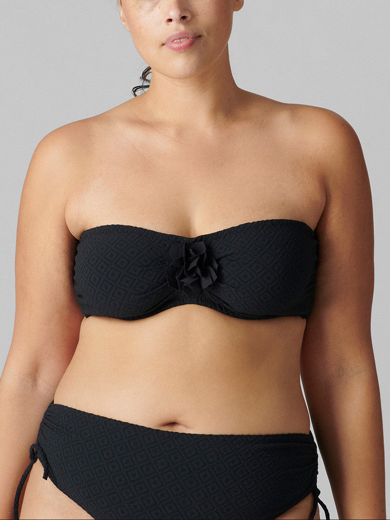 Bandeau-Bikini-Top mit Bügeln. - Schwarz