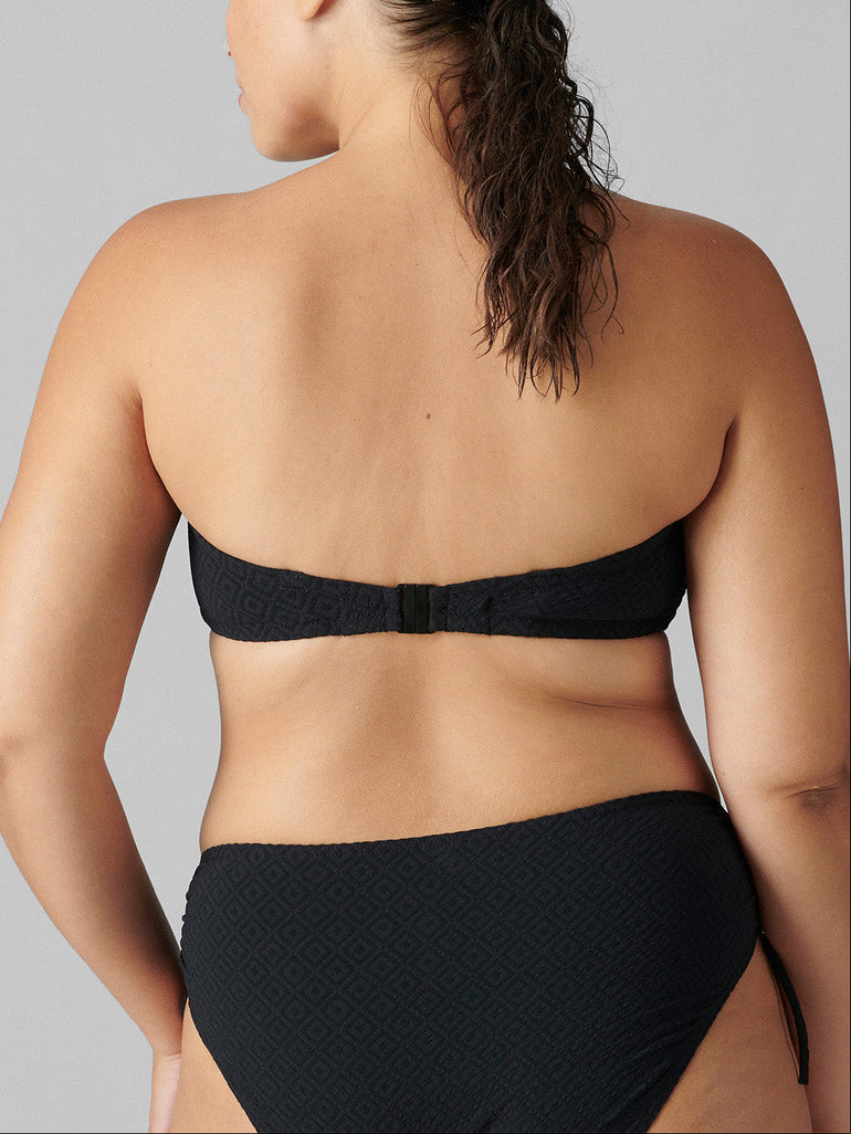 Bandeau-Bikini-Top mit Bügeln. - Schwarz