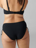 Bikini-Slip mit hohem Bund. - Schwarz
