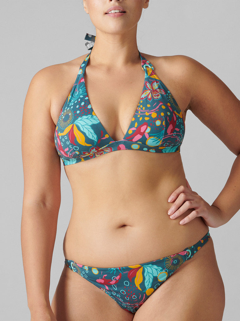 Bügelloser Triangel-Bikini - Lagunengrün
