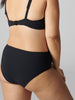 Bikini-Slip mit hohem Bund. - Schwarz