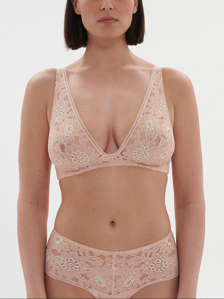 Weicher Triangel-BH mit Softcup - Ballettrosa