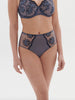 High-Waist-Slip. - Aschblau