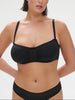Bandeau-Bikini-Top mit Bügeln. - Schwarz