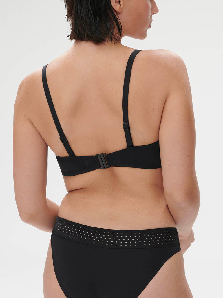 Bandeau-Bikini-Top mit Bügeln. - Schwarz