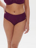 Bikini-Slip mit hohem Bund. - Brombeere