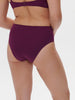 Bikini-Slip mit hohem Bund. - Brombeere