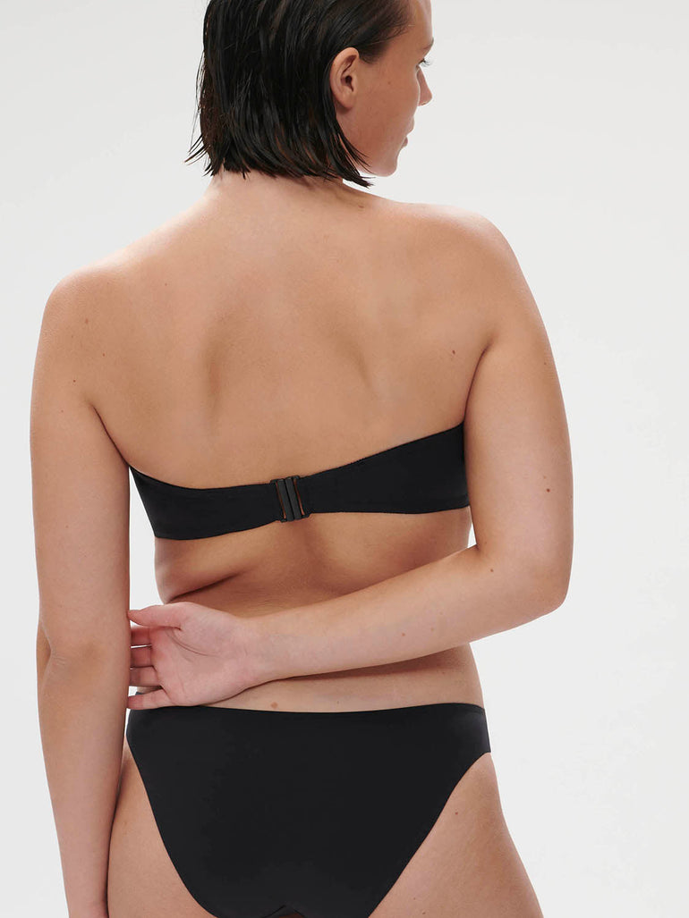 Bandeau-Bikini-Top mit Bügeln. - Schwarz
