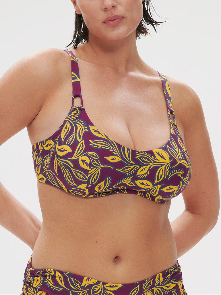 Bralette mit Bügel - Agadir-Lila-Print