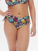Bikini-Slip mit hohem Bund. - Küstenblau-Print