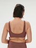 Bügelloser Triangel-Bikini - Lurex Dunkellila