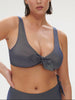 Bügelloser Triangel-Bikini - Lurex-Mitternacht