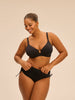 Triangel-Bikini mit Bügel - Schwarz