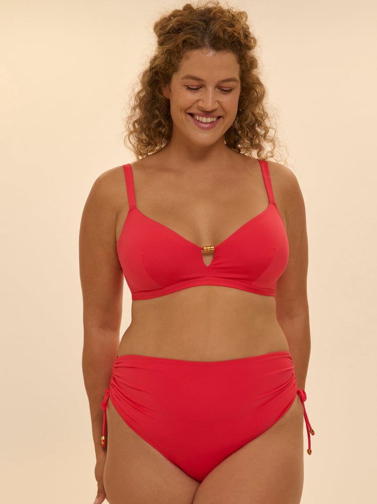 Triangel-Bikini mit Bügel - Flamingo
