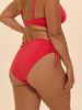 Bikini-Slip mit hohem Bund. - Flamingo