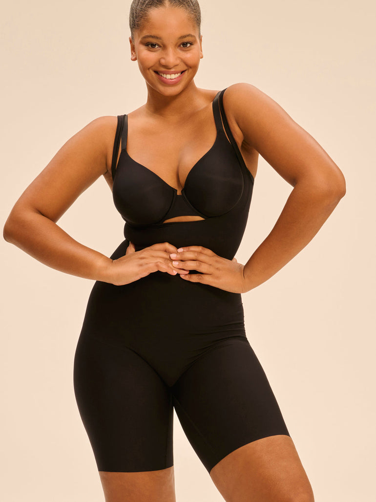 Figurformender Bodysuit - Schwarz