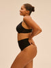 Shaping-Tanga mit hohem Bund - Schwarz