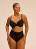 Shaping-Tanga mit hohem Bund - Schwarz