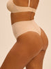 Shaping-Tanga mit hohem Bund - Rosé-Nude
