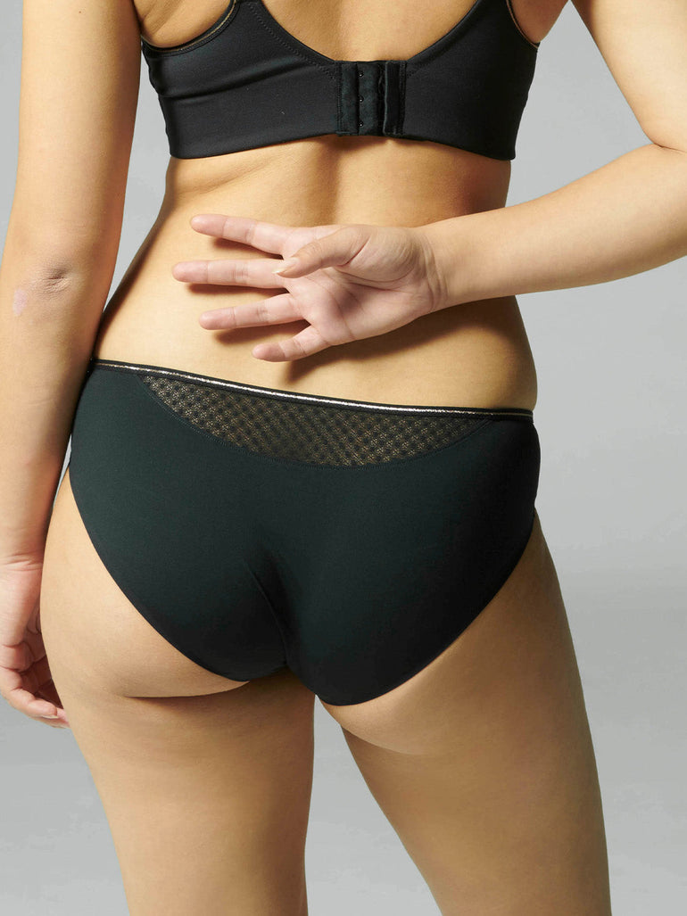Slip mit hohem Bund - Schwarz