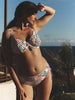 High-Waist-Bikinihose - Tropico-Print Weiß
