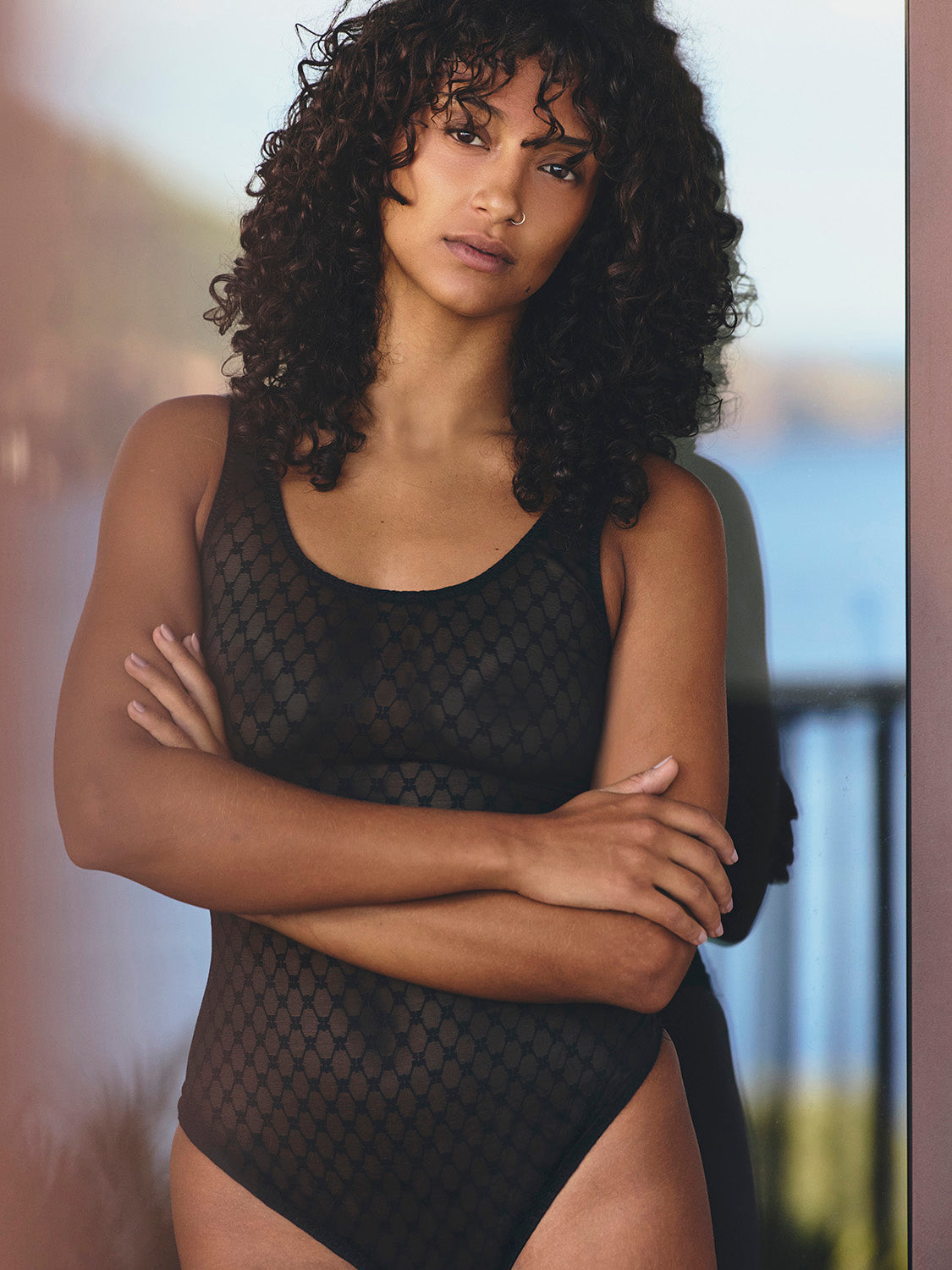 Figurformender Bodysuit - Schwarz