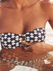 Bandeau-Bikini-Top mit Bügeln. - Segel-Print
