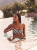 Bandeau-Bikini-Top mit Bügeln. - Segel-Print
