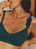 Bikini-Oberteil mit Bügeln. - Smaragdgrün